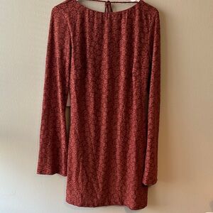 Princess Polly Dress - open back bell sleeve 70’s style